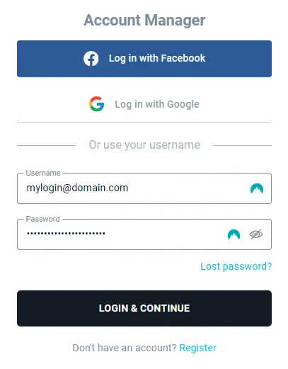 vodien login